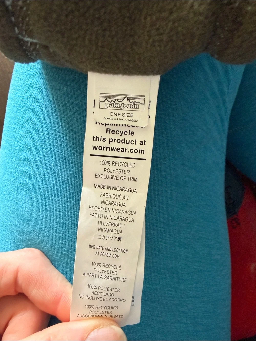 Patagonia Women’s Re Tool Fleece Headband in Light Blue and Green